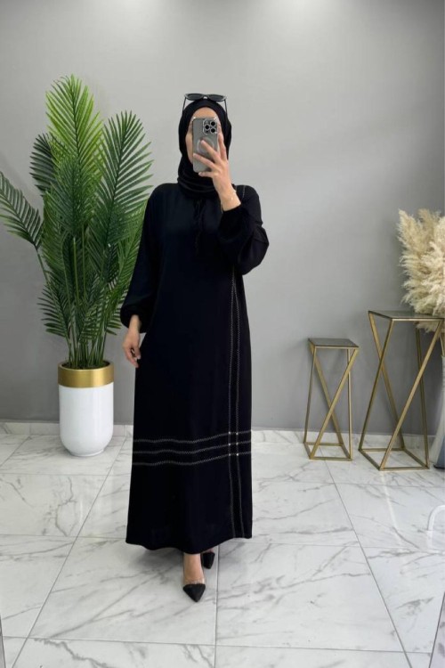 Yazgül Elbise Siyah Siyah