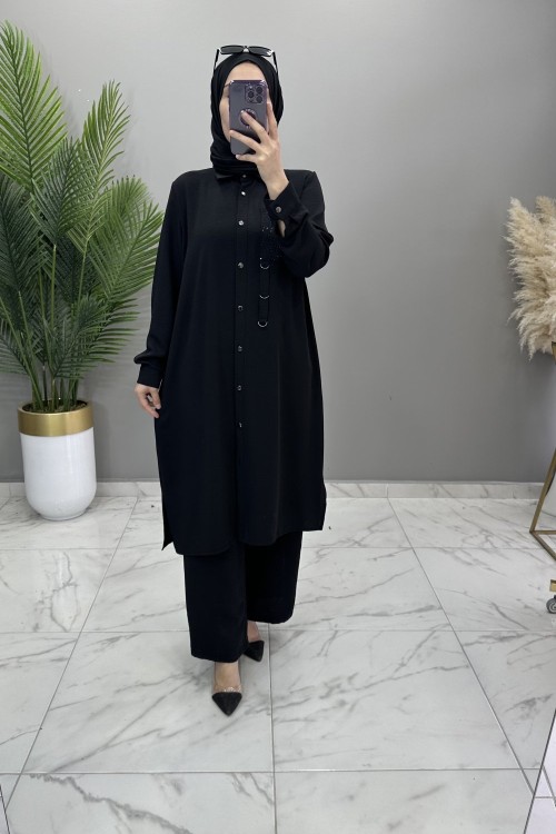 Hacer Takım Siyah Siyah