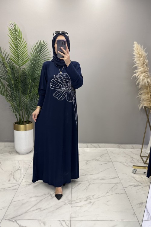 Nursema Elbise Lacivert  Lacivert