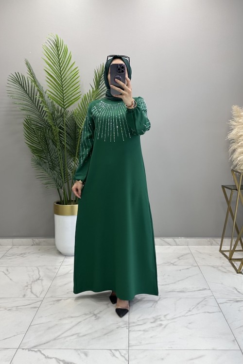 Nuran Abiye Elbise Zümrüt  Zümrüt