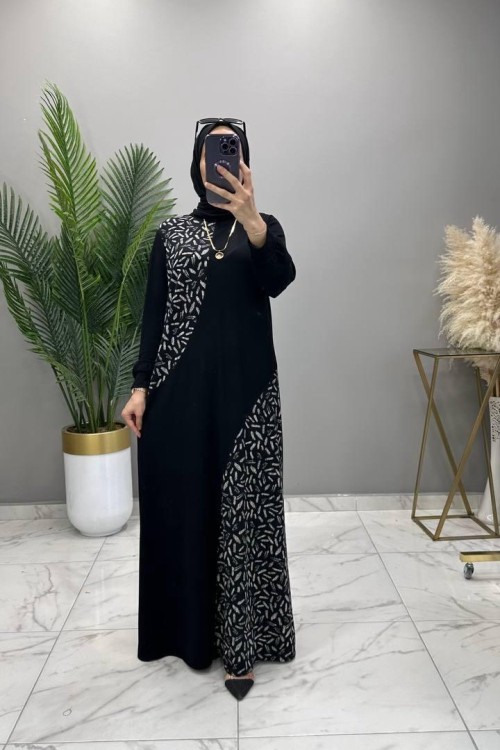 Feriha Elbise Siyah Siyah