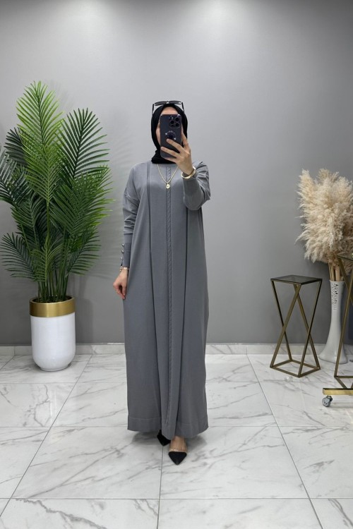 Buke Merserize Elbise Füme Füme