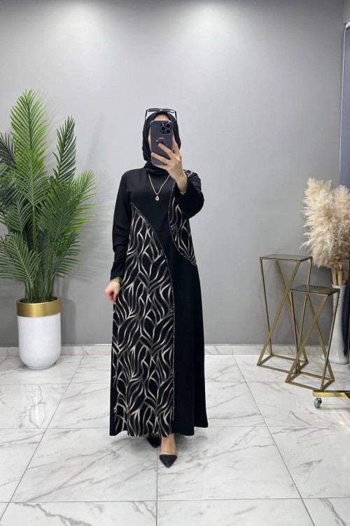 Gözde Elbise Siyah Siyah