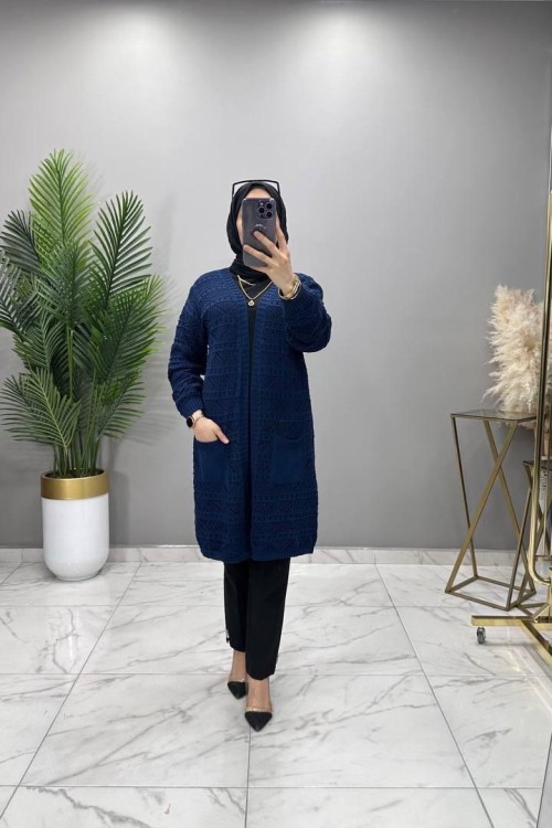 Dantel Hırka İndigo İndigo