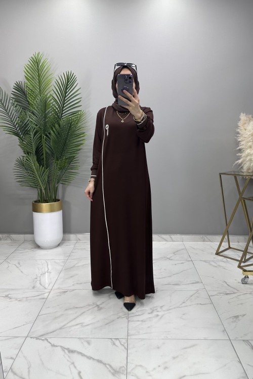 Sare Elbise Kahverengi  Kahverengi