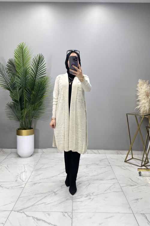 Nazlı Hırka Krem Krem