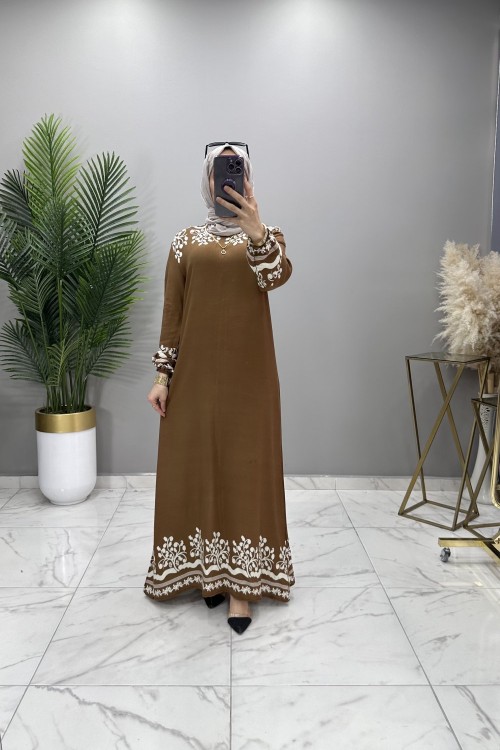 BERFÜ ELBİSE TABA Taba