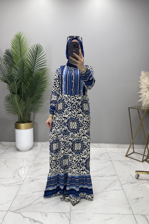 BESTE ELBİSE LACİVERT  Lacivert