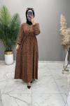 Beniz Elbise Kahve Kahverengi Bej