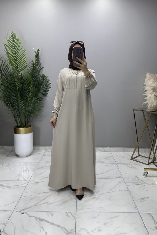 Gönül Elbise Krem Krem