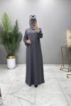 AJDA ABİYE ELBİSE FÜME  Füme