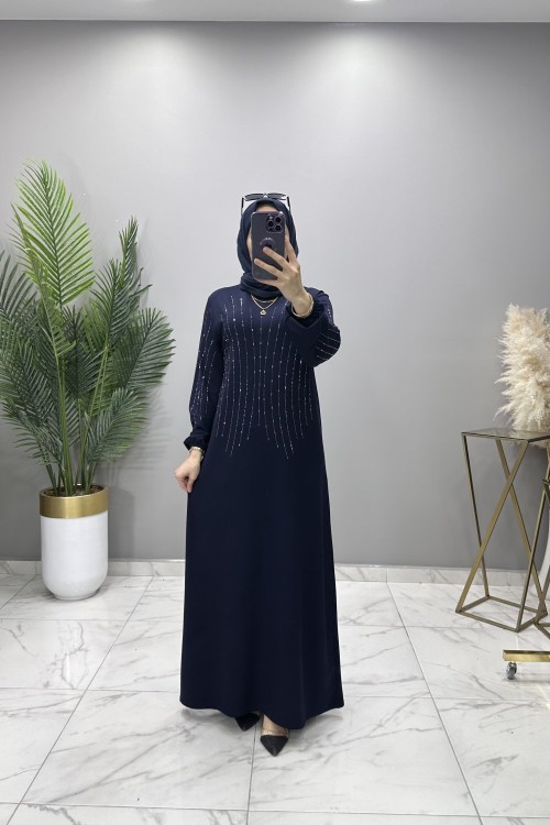 AJDA ABİYE ELBİSE LACİVERT  Lacivert