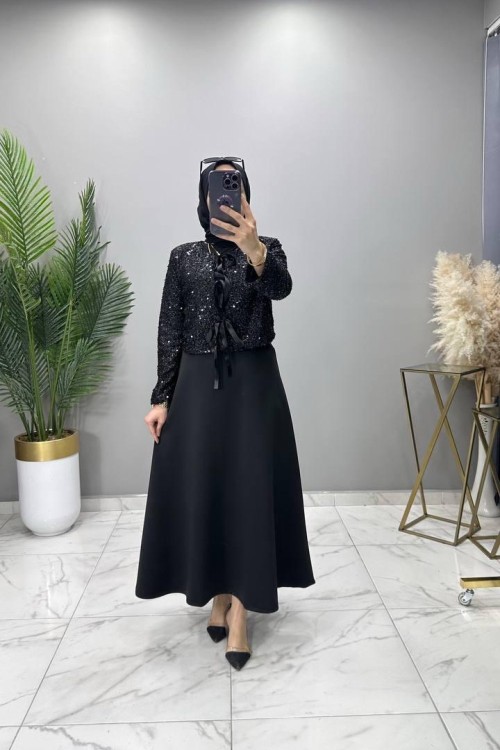 Lara Pulpayet Takım Siyah Siyah