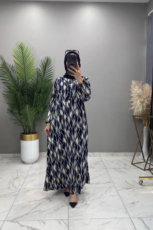 Firuze Elbise Lacivert  Lacivert