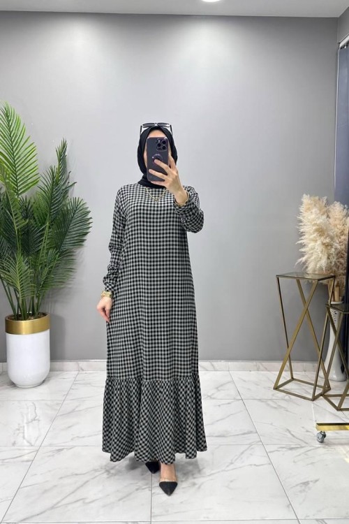 Sinem Elbise Gri Gri