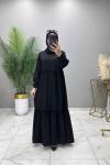 Azra Ferace Elbise Siyah Siyah