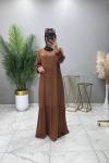 Nurgül Elbise Kahve Kahverengi