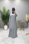 Nurgül Elbise Gri Gri