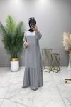 Nurgül Elbise Gri Gri