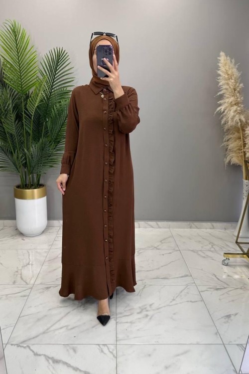 Sude Ferace /Elbise Kahve Kahverengi