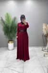 Ferda Elbise Bordo Bordo