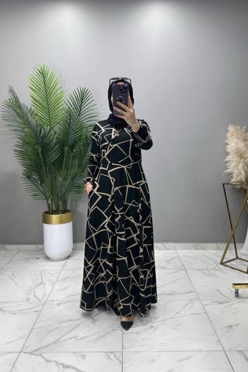 Dila Kruvaze Elbise Vizon Vizon