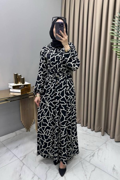 Kıvılcım Elbise Siyah Siyah