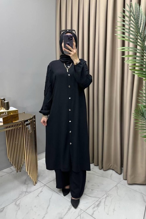 Gülcan Takım Siyah Siyah