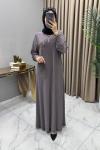 Ahunaz Elbise Gri Gri