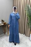 Hare Kot Elbise  kot mavi