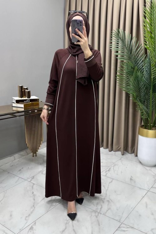 Şeyda Elbise Kahve Kahverengi