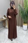 Sedef Elbise Kahve Kahverengi