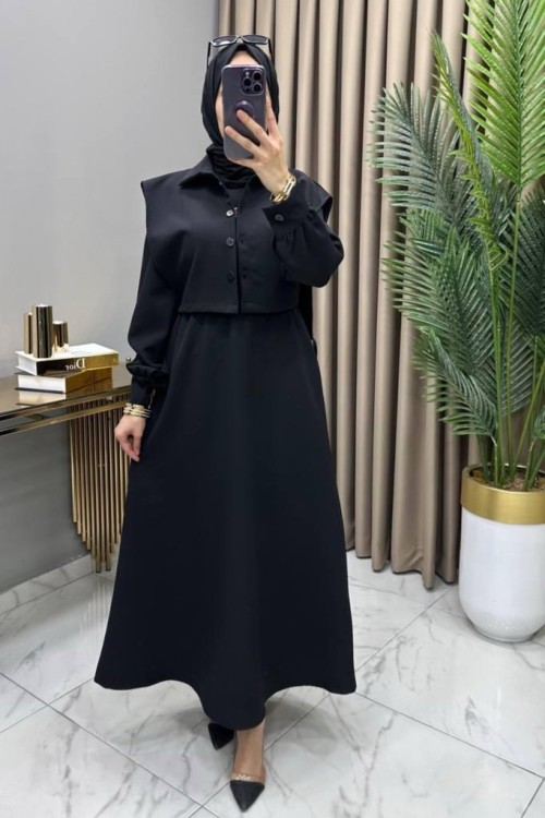 Irmak İkili Takım Siyah Siyah