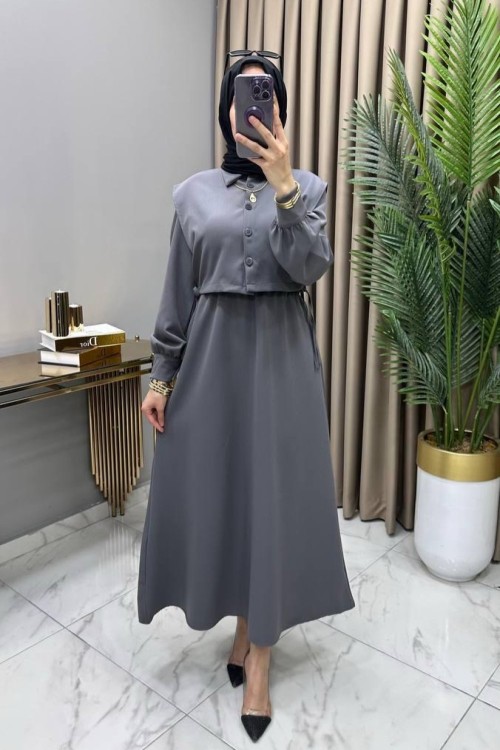 Irmak İkili Takım Gri Gri