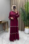 Nehir Elbise Bordo Bordo