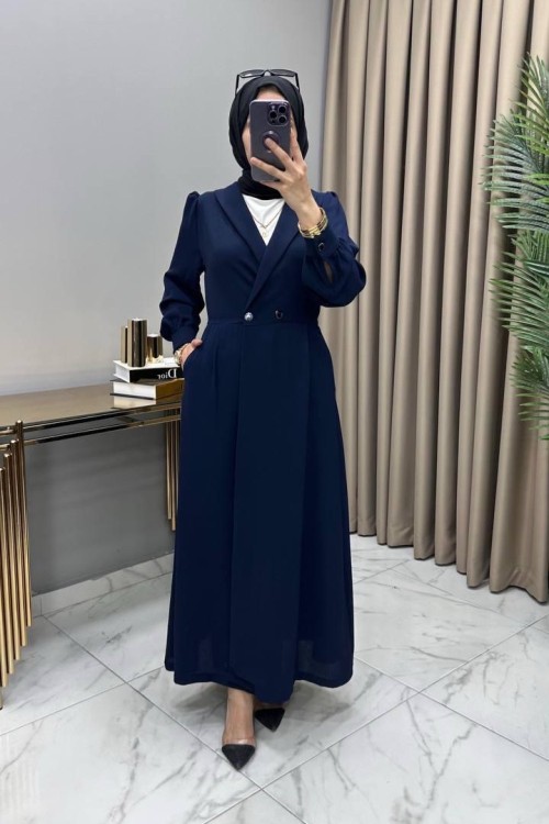 Aslıhan Cepli Kap Lacivert  Lacivert