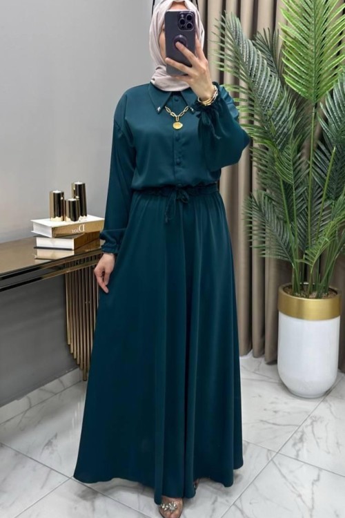 Asel Etekli Takım Petrol Yeşili  Petrol Yeşili