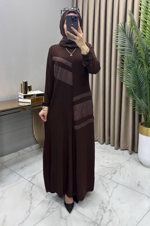 Şura Elbise Kahve Kahverengi