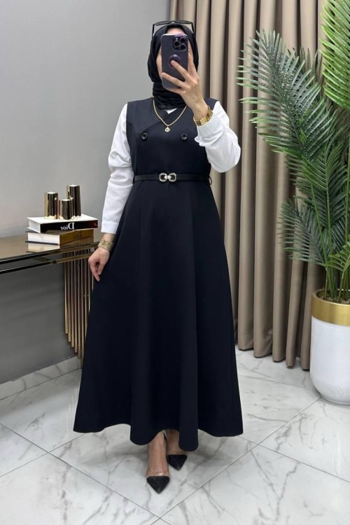 Kemerli Jile Siyah Siyah