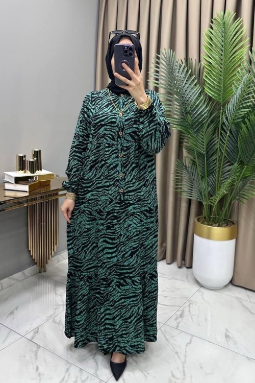 Hale Elbise Yeşil Yeşil