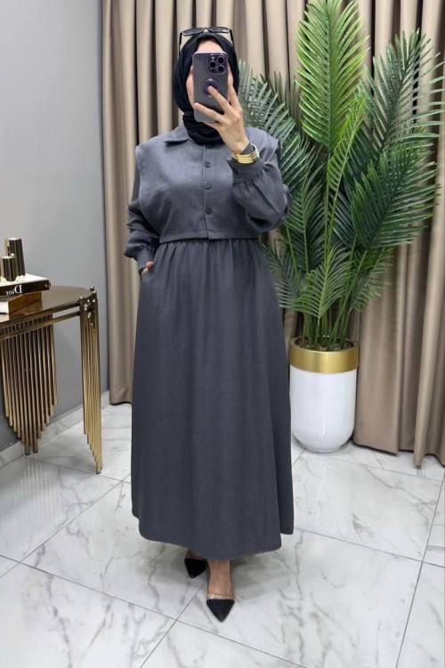 Jale Takım Füme Füme