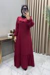 Masal Elbise Bordo Bordo