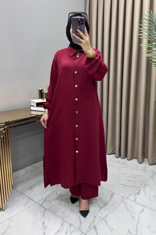 Elçin Takım Bordo Bordo