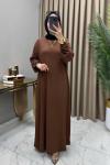 Güliz Elbise Kahve Kahverengi