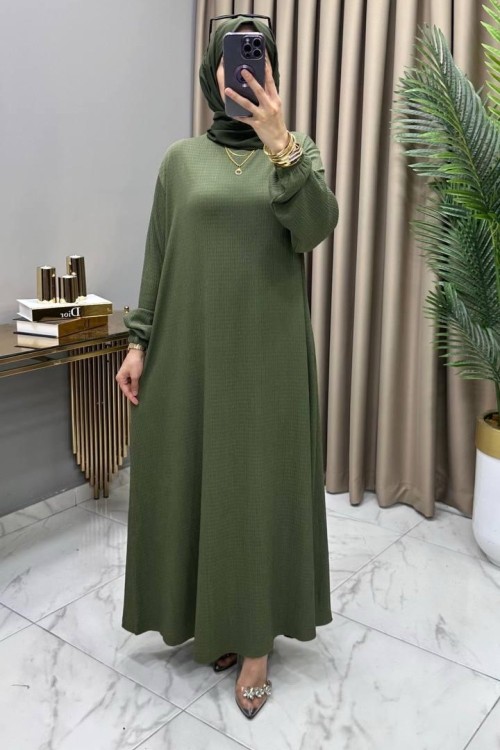 Güliz Elbise Haki Haki