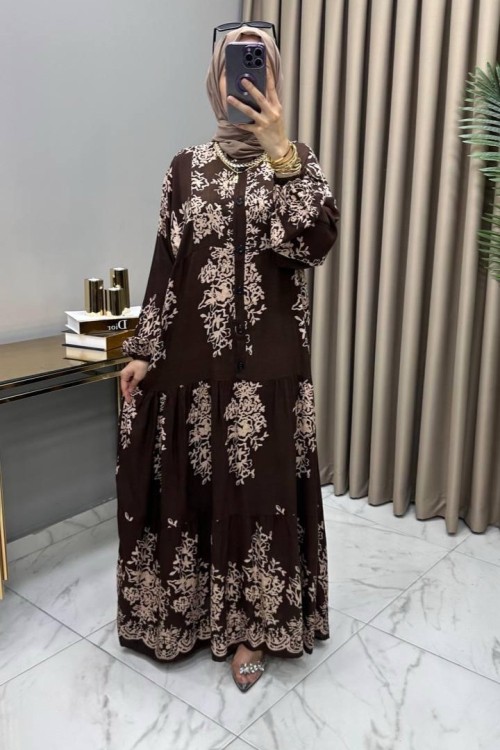 Hürrem Elbise Kahve Kahverengi