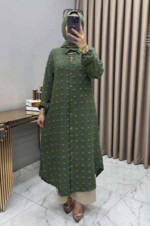 Boncuk Takım Haki Haki