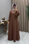 Mila Elbise Kahve Kahverengi