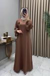 Mila Elbise Kahve Kahverengi