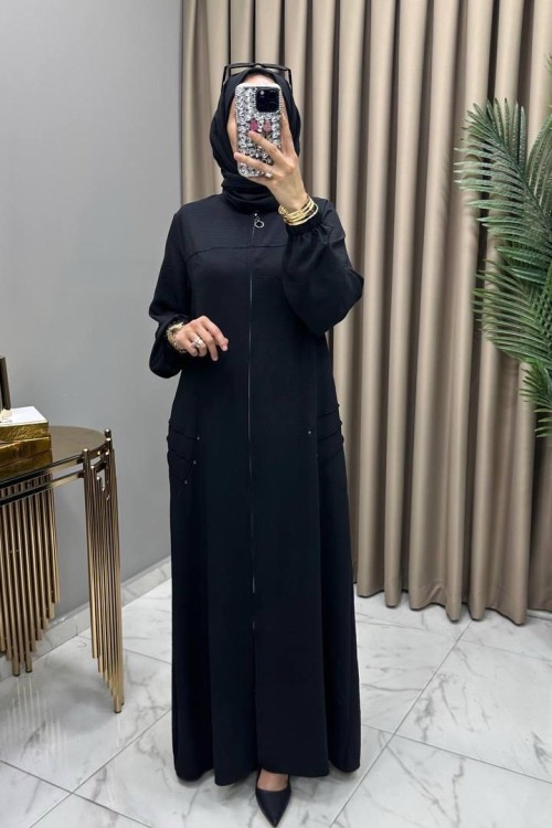 Ela Ferace Siyah Siyah